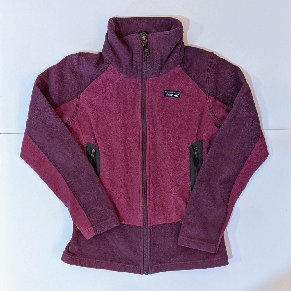 Patagonia Fleece Jacket Purple USA Two Tone Full Zip